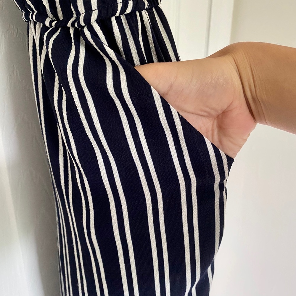 Love...ady Striped Surplice Neck Jumpsuit - Picture 6 of 6